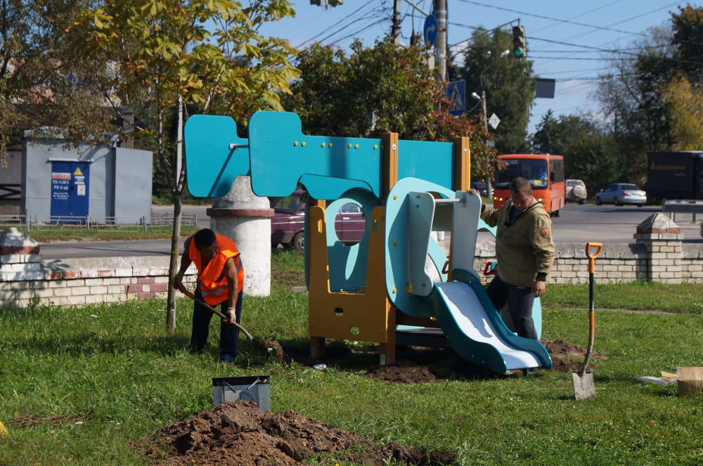 Детская площадка обновлена в поселке Дубенки после обращения нижегородцев