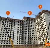 Ход строительства дома 1 в ЖК Лотос -