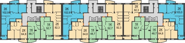 Планировка 2 этажа в доме Позиция 2 в ЖК Спутник