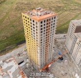 Ход строительства дома № 1456, ГП-72.101 в ЖК Мириады -