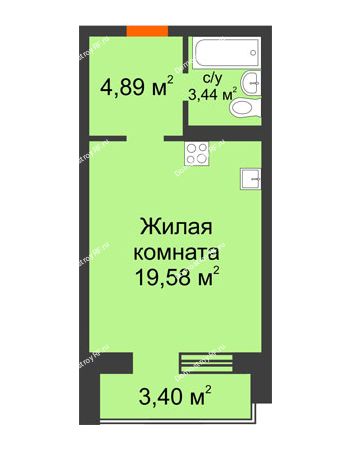 Студия 27,91 м² в OK Salut (Салют), дом ГП-6