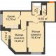 2 комнатная квартира 63,7 м² в ЖК Высота, дом 4 позиция - планировка