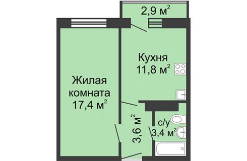 Купить Однокомнатную Квартиру В Жк Бурнаковский