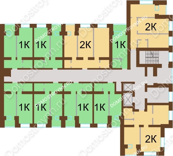 Планировка 2 этажа в доме № 69 в ЖК Рубин