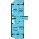 3 комнатная квартира 88,04 м² в ЖК Россинский парк, дом Литер 1 - планировка