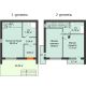 2 комнатный таунхаус 91 м² в КП Панорама, дом Гангутская, 20 (таунхаусы 91м2) - планировка