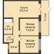2 комнатная квартира 77,3 м² в ЖК Андерсен парк, дом ГП-5 - планировка