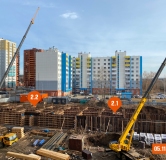 Ход строительства дома 2 в ЖК Лотос -