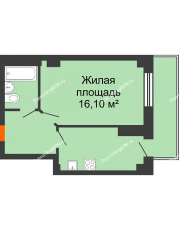 1 комнатная квартира 35,01 м² в ЖК Сокол Градъ, дом Литер 4