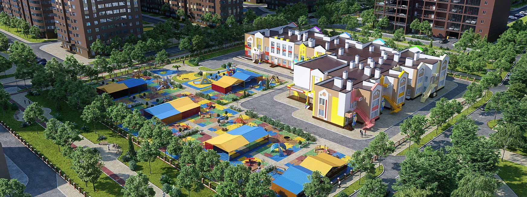 В экорайоне «Вересево» закончили строительство первого детского сада - фото 1