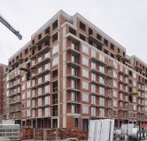 Ход строительства дома 5 в ЖК Брусника в Академическом -