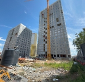 Ход строительства дома 1 в ЖК Разум в Академическом -