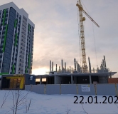 Ход строительства дома 7 в ЖК На Сармановском -