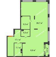 Апартаменты-студия 137,6 м² в Квартал 1А Первомайская, дом №2 - планировка