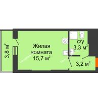 Студия 26 м², ЖК Космолет - планировка