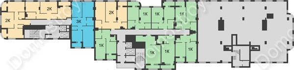 Планировка 8 этажа в доме № 5 в ЖК Караваиха