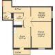 2 комнатная квартира 52,4 м² в ЖК Квартет, дом Литер 2 - планировка