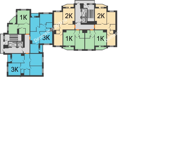 Планировка 18 этажа в доме Корпус 8-4 в ЖК Левенцовка парк