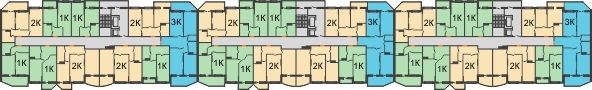 Планировка 3 этажа в доме Литер 1 в ЖК Символ