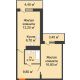 2 комнатная квартира 53,2 м² в ЖК Статус, дом 5,6 секция - планировка