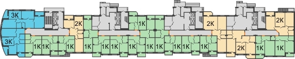 Планировка 1 этажа в доме Литер 19 в Микрорайон Красный Аксай