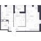 2 комнатная квартира 55 м² в ЖК Veren Next Шуваловский, дом 9 - планировка