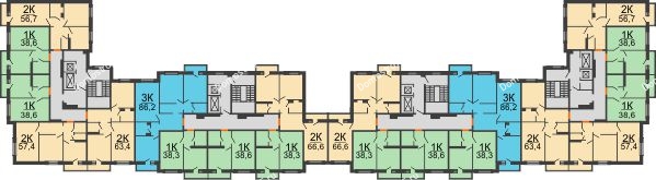ЖД ЧЕТЫРЕ СЕЗОНА (4 ЧЕТЫРЕ СЕЗОНА)  - планировка 2 этажа